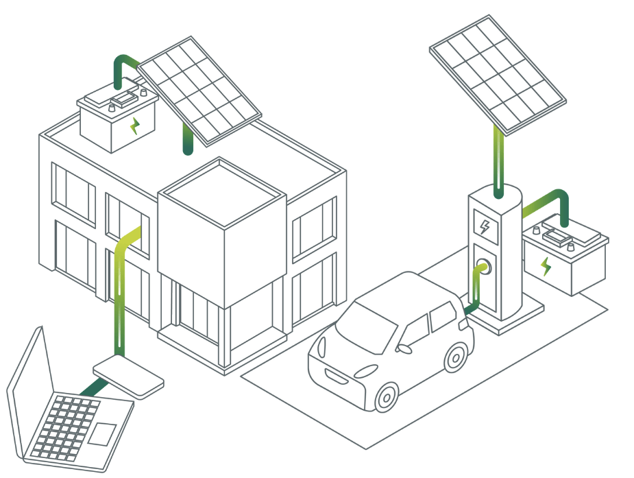 Solution photovoltaïque avec stockage batterie intégré